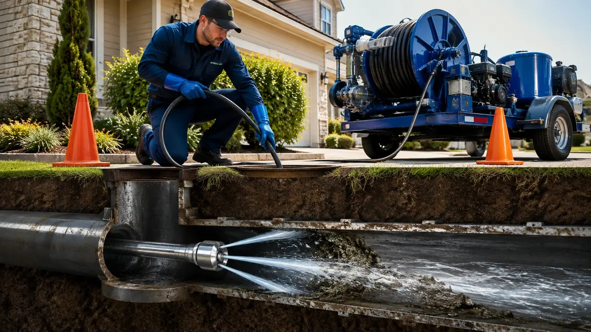 Main Sewer Line Hydro Jet Cleaning in Nuevo