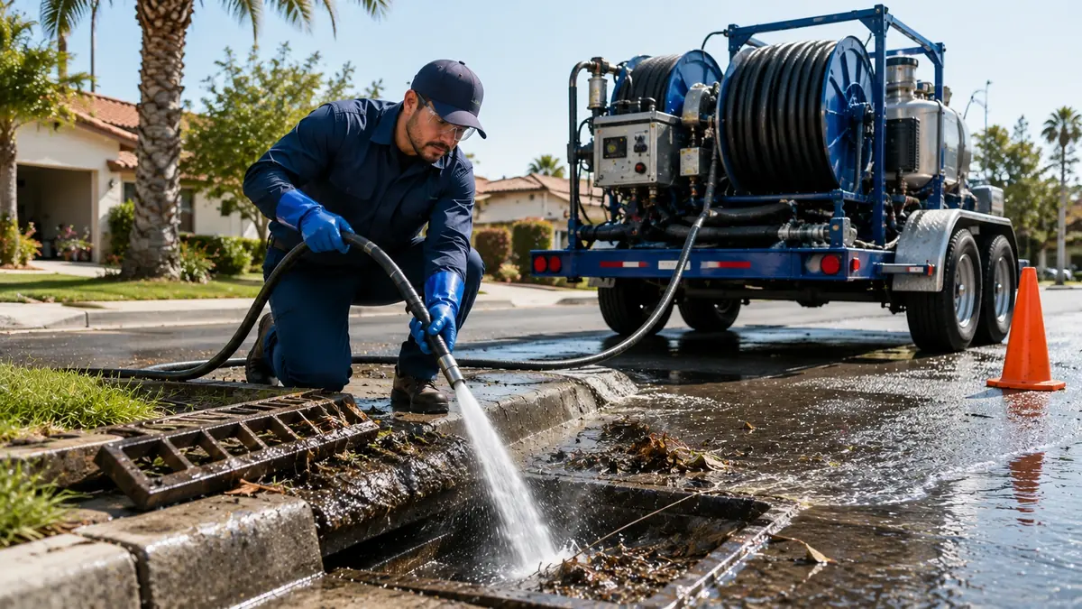 Storm Drain Hydro Jet Cleaning in Nuevo